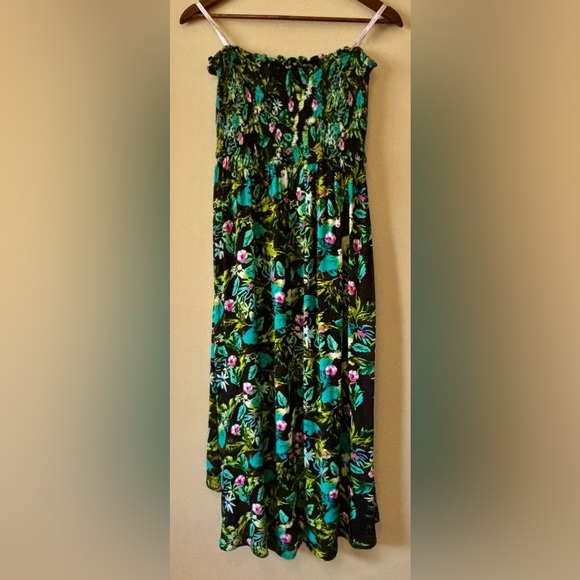 Guess Black and Green Maxi A-Line Skirt - Picture 4 of 7